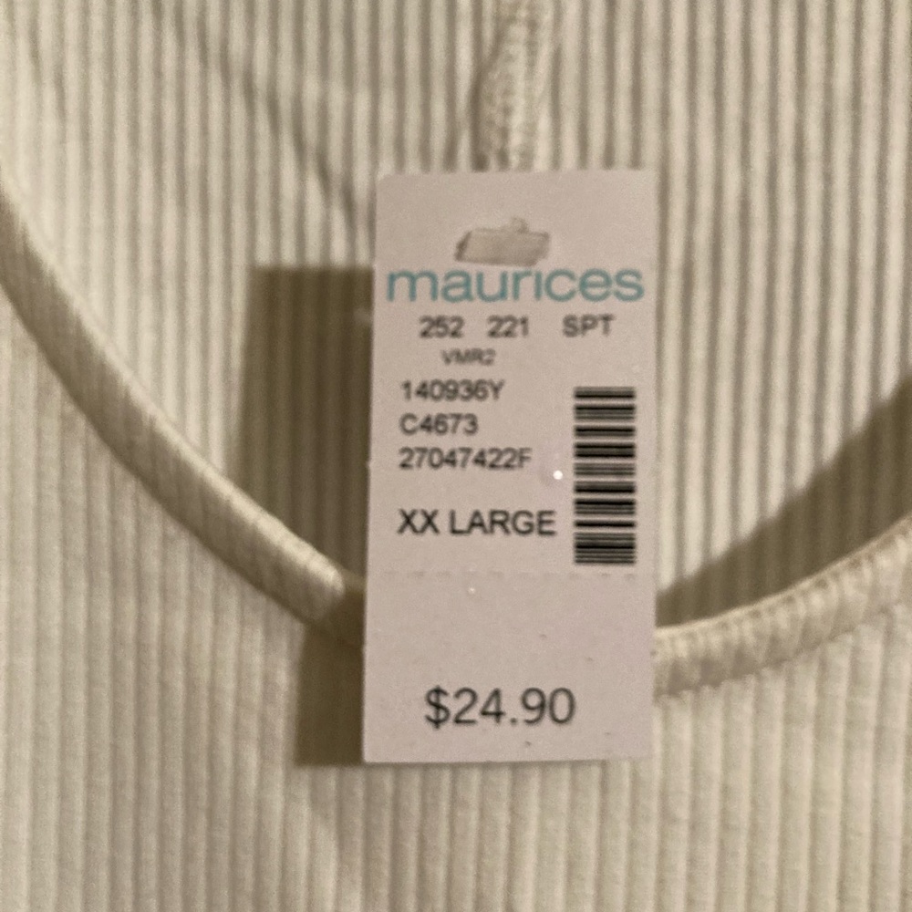NWT Maurice’s Ribbed Tank Top - Picture 2 of 3